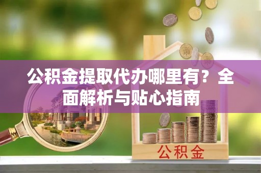 新园公积金提取代办哪里有？全面解析与贴心指南