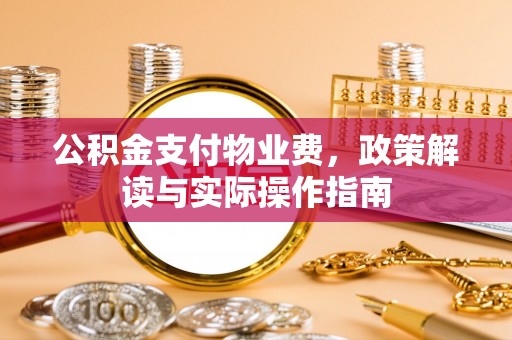 新园公积金支付物业费，政策解读与实际操作指南