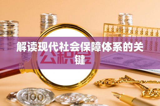 新园解读现代社会保障体系的关键