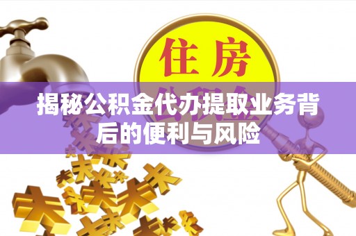 新园揭秘公积金代办提取业务背后的便利与风险