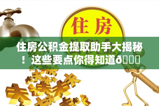 新园住房公积金提取助手大揭秘！这些要点你得知道😎