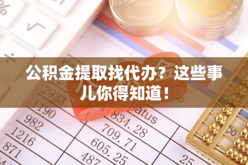 新园公积金提取找代办？这些事儿你得知道！