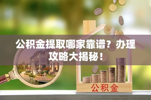 新园公积金提取哪家靠谱？办理攻略大揭秘！