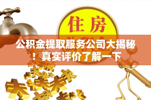 新园公积金提取服务公司大揭秘！真实评价了解一下
