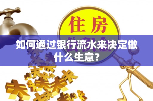 新园如何通过银行流水来决定做什么生意？