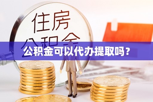 新园公积金可以代办提取吗？