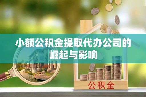 新园小额公积金提取代办公司的崛起与影响